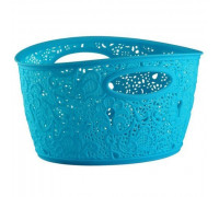 Корзина для побутових речей Elif Plastic "Ажур Mini Basket", 29*21*16 см (блакитна)