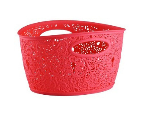 Корзина для побутових речей Elif Plastic "Ажур Mini Basket", 29*21*16 см (пудра)
