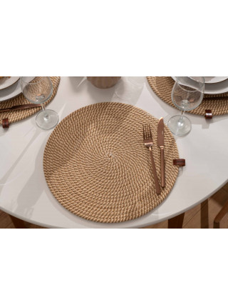 Килимок сервірувальний Ardesto, 38см, поліестер, кругла, зелений світлий