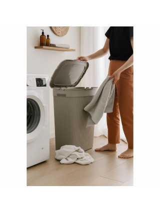 NOSTALGIA Кошик для білизни Elif Plastic (сірий) 40л 43*32*56 см 