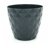 Вазон Elif Plastiс "Ромб" 11,5*10,5 см; 0,75 л. (антрацит)