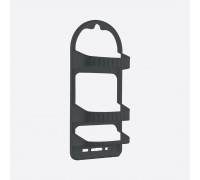 Поличка в ванну кімнату 3-х ярусна Dunya Plastik чорна 12*27*62см (пластикова)