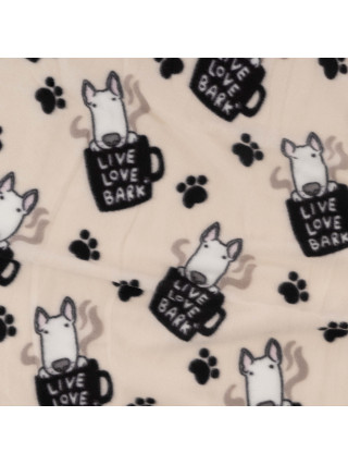 Плед ARDESTO Fleece 130x160см, 100% поліестер, песики, бежевий