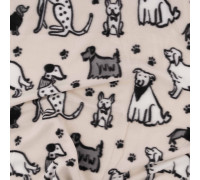 Плед ARDESTO Fleece 130x160см, 100% поліестер, песики, сірий