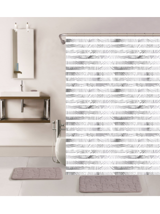 Штора для ванної кімнати та душу, з кільцями з Peva матеріалу, Dariana, XRQ-RP-604, 180*180см