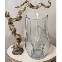 Ваза скляна VITTORA Магічний Агат (димчата) 27.5 см, 