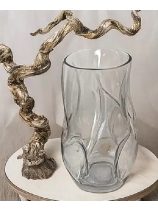 Ваза скляна VITTORA Магічний Агат (димчата) 27.5 см, 