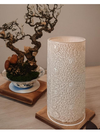 Ваза скляна VITTORA Місячний камінь (молочна) 29.5см, 