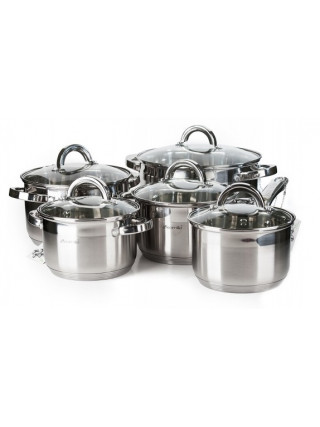 Набір каструль Kamille 10 пр. (каструлі: 2,1 л., 2,9 л., 3,9 л., 6,5 л., ківш 2,1 л.) 