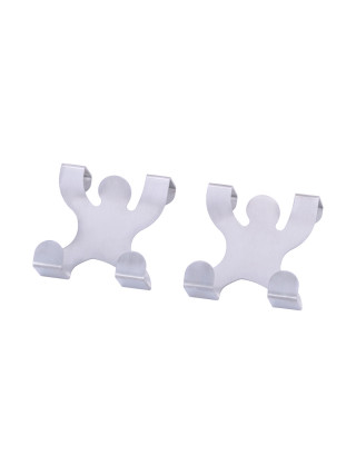 Гачок Kamille на двері подвійний з нержавіючої сталі  4,6*4,6*5 см.