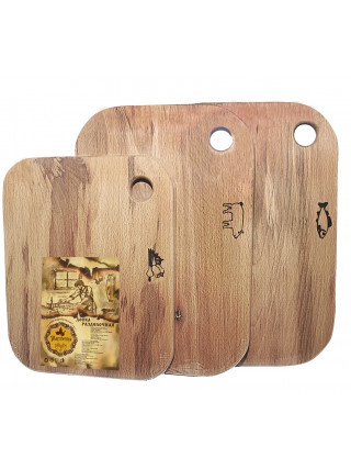 Набір дошок кухонних Maysternya 3 пр. (овочі/ риба/ м'ясо) 30*20*4,5 см