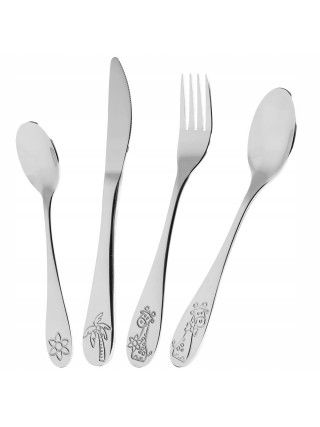 Набір дитячих столових приборів Kamille 4 пр. з нержавіючої сталі