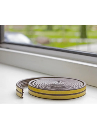 Ущільнювач для вікон/дверей Feniks PROFIL E КОРИЧНЕВИЙ 9* 4 см 6 м