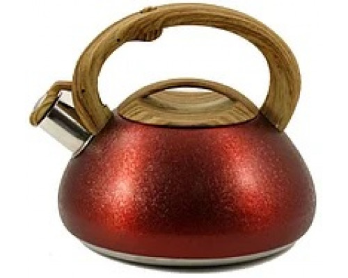 Чайник Zauberg 3,0 л. капсульне дно, червоний, коричнева ручка 