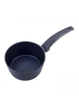 Ківш алюмінієвий Kamille 1.2 л., d-16 см., без кришки з антипригарним покриттям граніт, індукція 