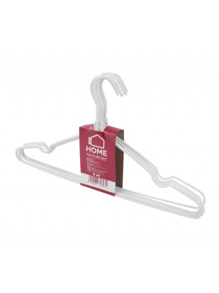 Набір вішаків для одягу IDEA HOME White металевий в силіконі 40,5*21 см. (8 шт. в наборі)