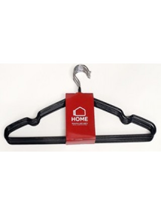 Набір вішаків для одягу IDEA HOME Black металевий в силіконі 40,5*21 см. (8 шт. в наборі)