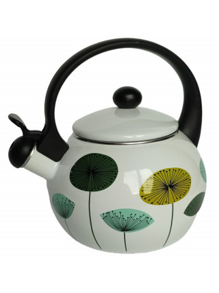 Чайник емальований Kamille 2,2 л. зі свистком, пластикова ручка