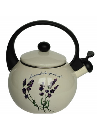 Чайник емальований Kamille 2,2 л. зі свистком, пластикова ручка