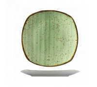 Тарілка квадратна мілка Kutahya ATLANTIS d-21 см., зелений
