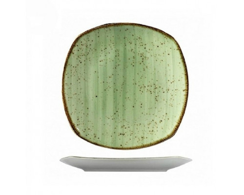 Тарілка квадратна мілка Kutahya ATLANTIS d-27 см., зелений