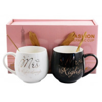 Набір чашок Interos порцелянових 350 мл 2 предмета в подарунковій упаковці 