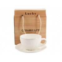 Набір 2-х предметний Interos порцеляна (чашка 200 мл з блюдцем), ПОД/УПАК