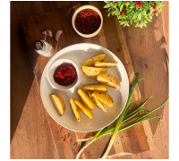 Блюдо кругле S&T 10' з соусницею 