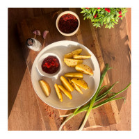 Блюдо кругле S&T 10' з соусницею 