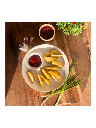 Блюдо кругле S&T 10' з соусницею 