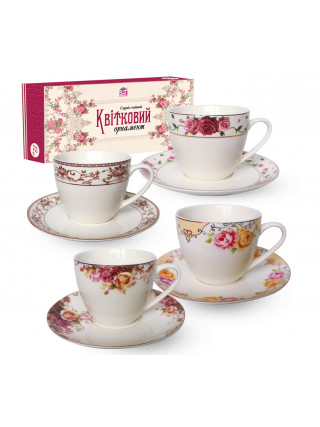 Сервіз чайний S&T Квітковий орнамент 12 пр. 250 мл