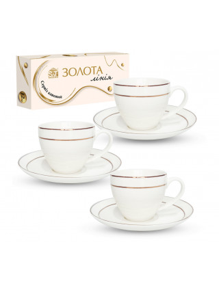 Сервіз кавовий S&T Золота лінія 12 пр. 100 мл
