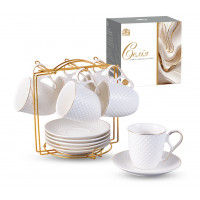 Сервіз чайний S&T "Селія" 12ел.на стійці ( чашка 200мл, блюдце 14см)