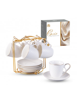 Сервіз чайний S&T "Селія" 12ел.на стійці ( чашка 200мл, блюдце 14см)