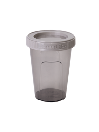 Контейнер круглий "Smart Box" 0,5 л. (коричневий прозорий/какао)