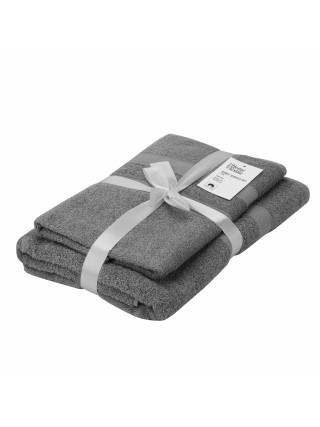 Набір рушників махрових Ardesto Splendid 50х90см, 70х140см, 2шт, 100% бавовна, сірий