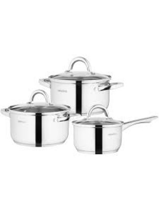 Набір посуду Ardesto Gemini Gourmet Andria 6 пр., (ківш 1,6 л, кастр. 2,3 л, 3,2 л)