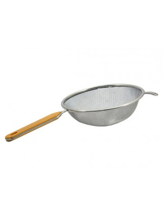 Сито-друшляк Zauberg з пластиковою коричневою ручкою 16 см