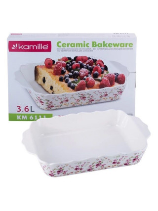 Форма керамічна для запікання Kamille 3,6 л., 35,5*23,5*6,5 см.