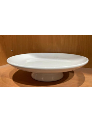 Тарілка на ніжці для фруктів Helios біла d-25,4 см