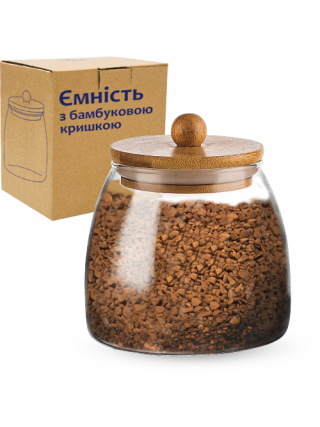 Банка скляна S&T Bamboo 780 мл., з бамбуковою кришкою