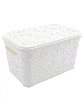 Корзина для побутових речей "Ажур" 4,7 л. (20*30,5*11,5 см.) (білий) 
