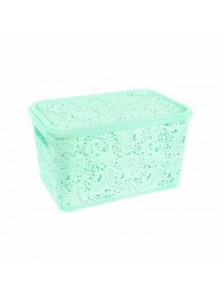 Корзина для побутових речей "Ажур" 4,7 л. (20*30,5*11,5 см.) (зелений) 
