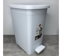 Відро для сміття з педаллю Elif Plastic 25 л., Slim  (білий) (6)