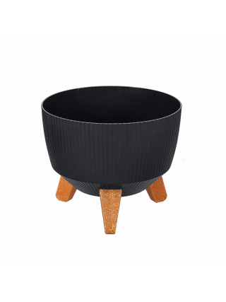 Вазон Elif plastik NOSTALGIA BOWL, на ніжках 29см (антрацит)