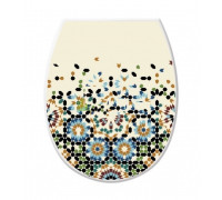 Сидіння на унітаз пластик Elif Plastic з малюнком (мозаїка)
