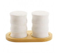 Набір для солі та перцю Interos з серветницею, на підставці 3 пр. 