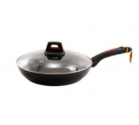 Сковорода Zauberg d.24 см  h.4,7 см  алюм. з  скл.кр  з індикатором нагріву