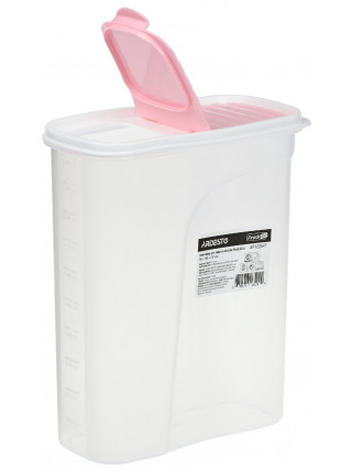 Контейнер для сипучих Ardesto Fresh 2,5 л., рожевий, пластик