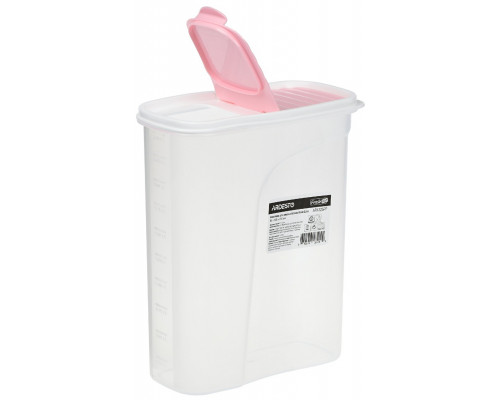 Контейнер для сипучих Ardesto Fresh 2,5 л., рожевий, пластик